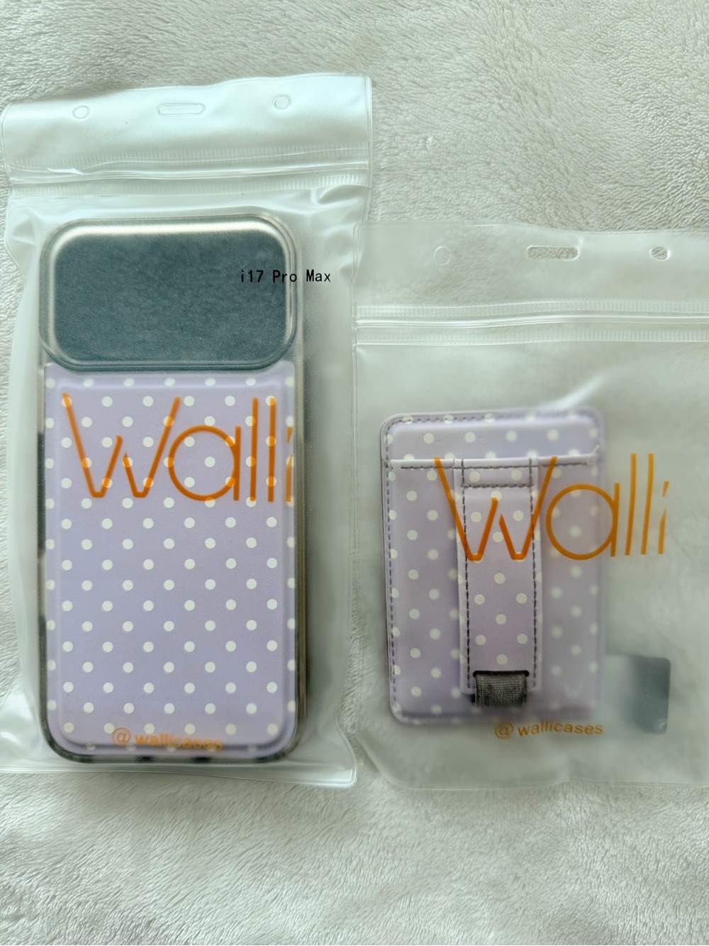 Wallis Lavender Polka Dot Phone Wallet Case with Strap
